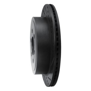 Dodge Durango Brake Rotor (1) - Rear Right - R1 Concepts - Drilled & Slotted - Black - 2003